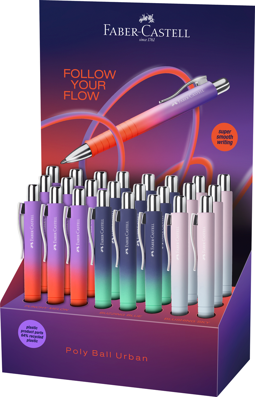 Display 24 Pixuri Cu Mecanism Poly Ball Xb Urban 2026 Faber-castell