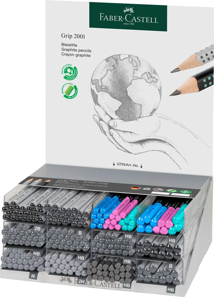 Display 252 Buc Creion Grafit Grip 2001 Faber-castell
