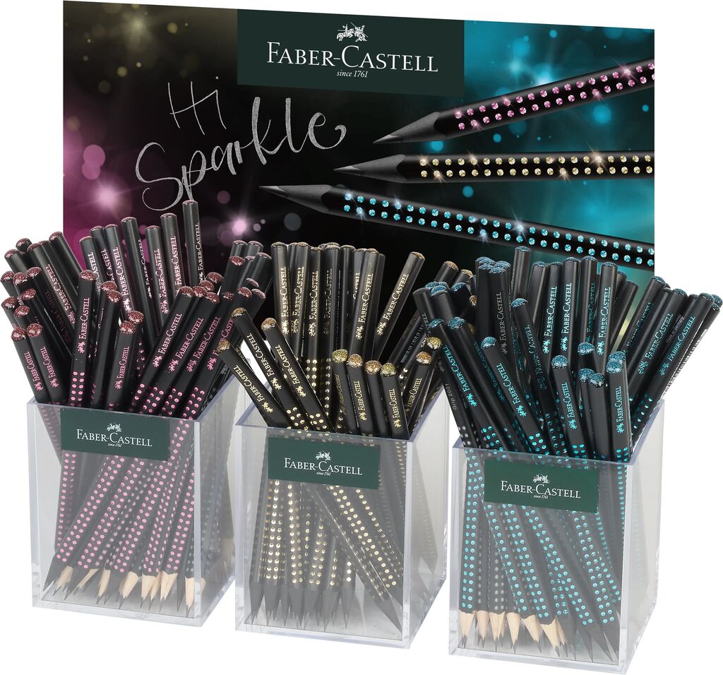 Display 144 Creioane Grafit Sparkle Winter 2025 Faber-castell