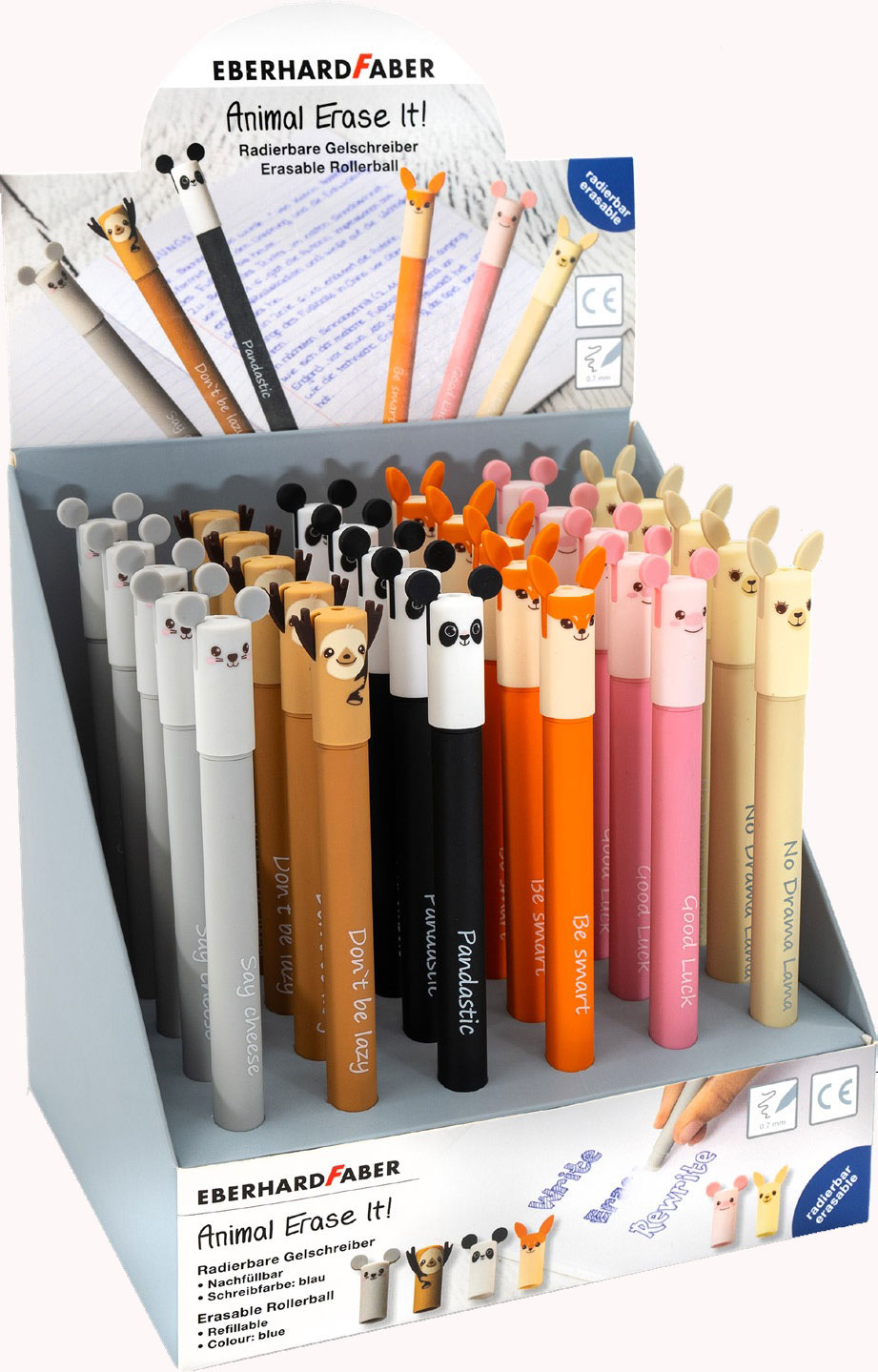 Display 36 Buc Roller 0.7 Mm Albastru Erasable Eberhard Faber