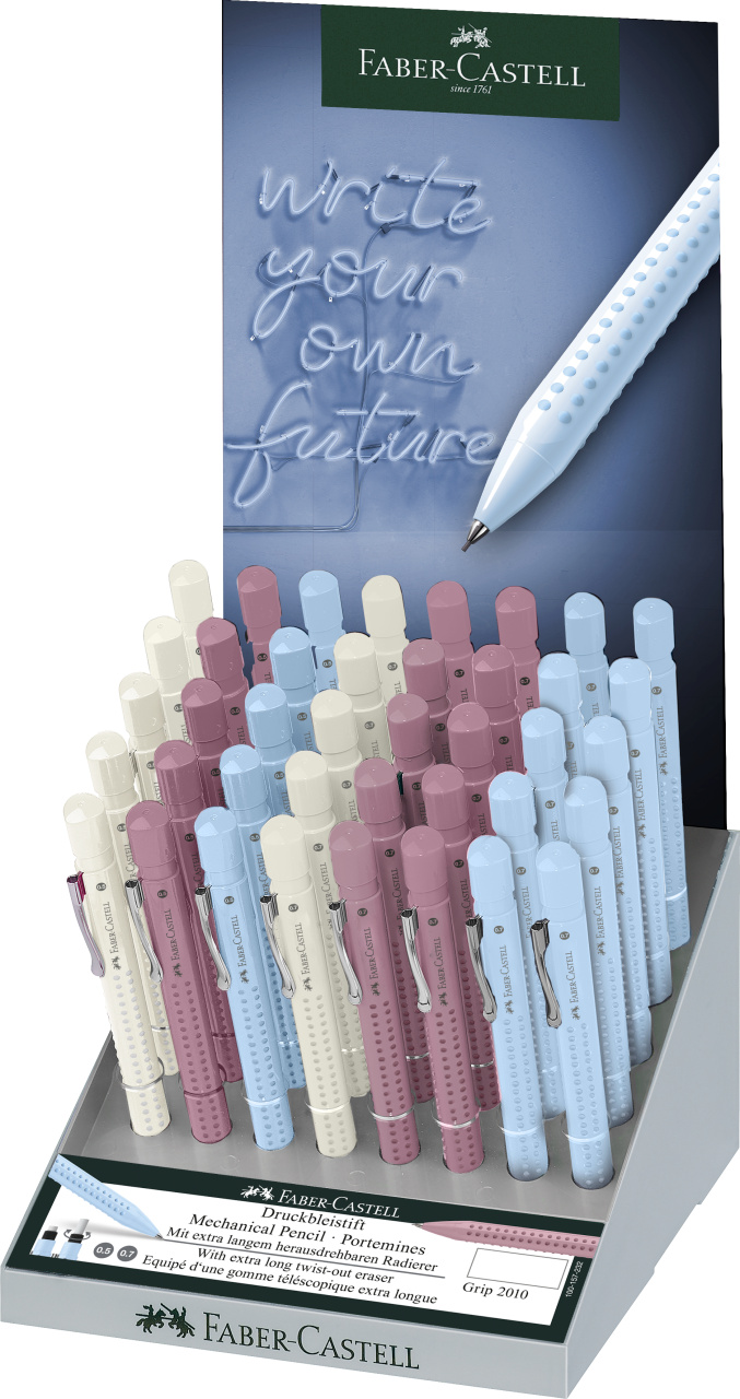 Display 40 Buc Creion Mecanic 0.5/0.7MM Grip 2010 Harmony 2024 Faber-castell