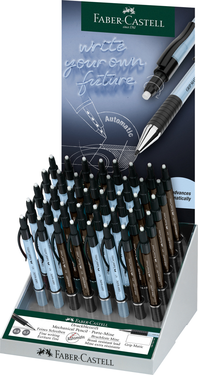 Faber-Castell Display 40 Buc Creion Mecanic Grip-matic 1375/1377 Div. Culori F