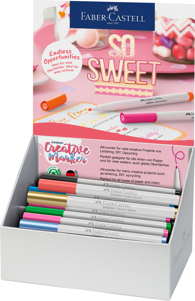 Display 50 Markere Creative Goldfaber 1.5MM Faber-castell
