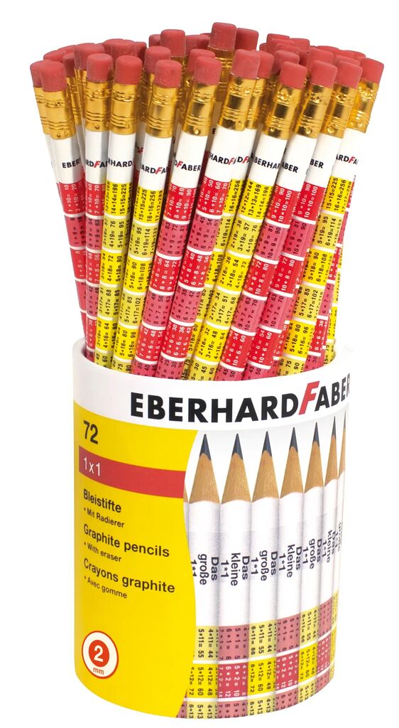 Eberhard Faber Display 72 Buc Creion Grafit B Cu Guma Tabla Inmultirii Eberhard