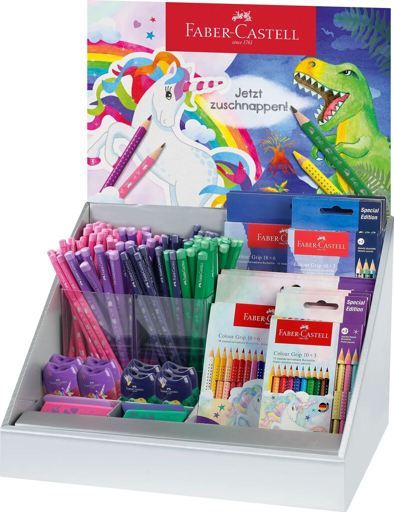 Display Creioane Concept Unicorni Si Dinozauri Faber-castell
