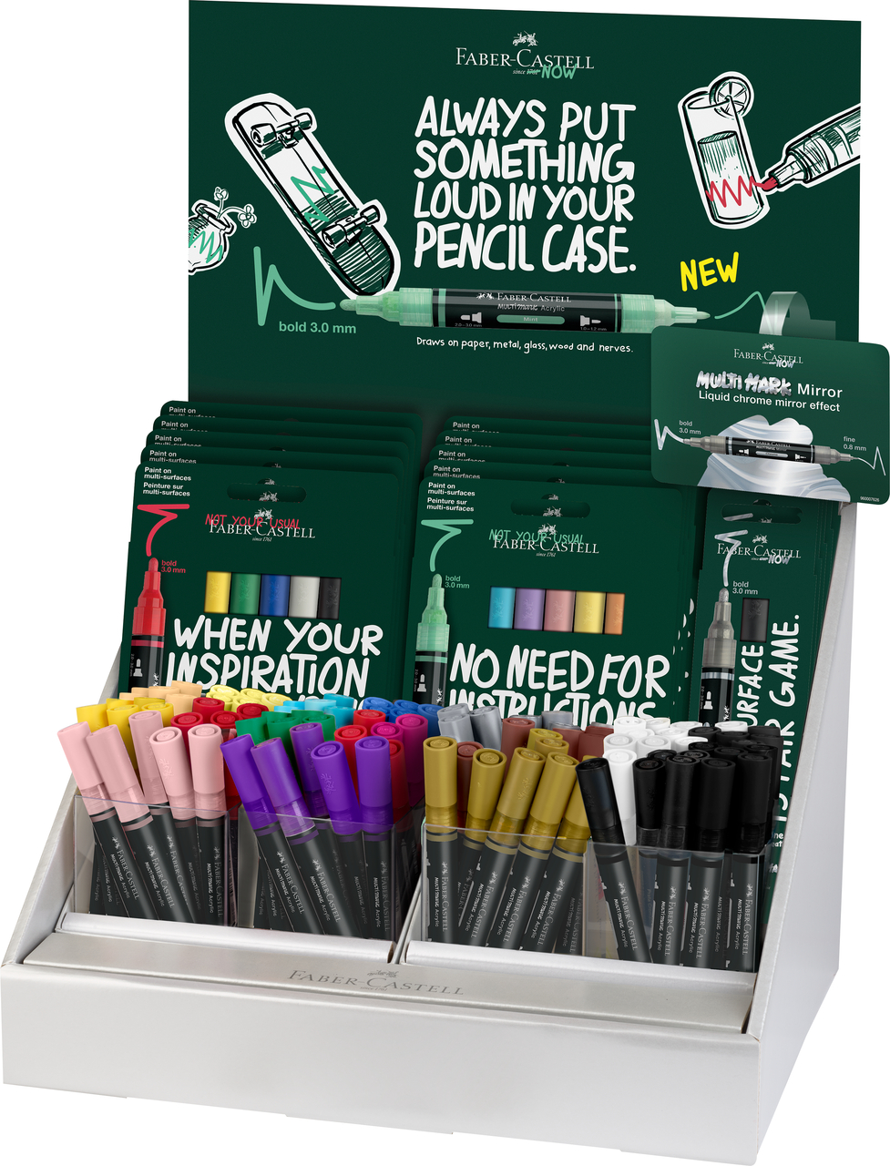 Display Family Seturi + Culori Individuale Marker Acrilic Multimark Faber-castell