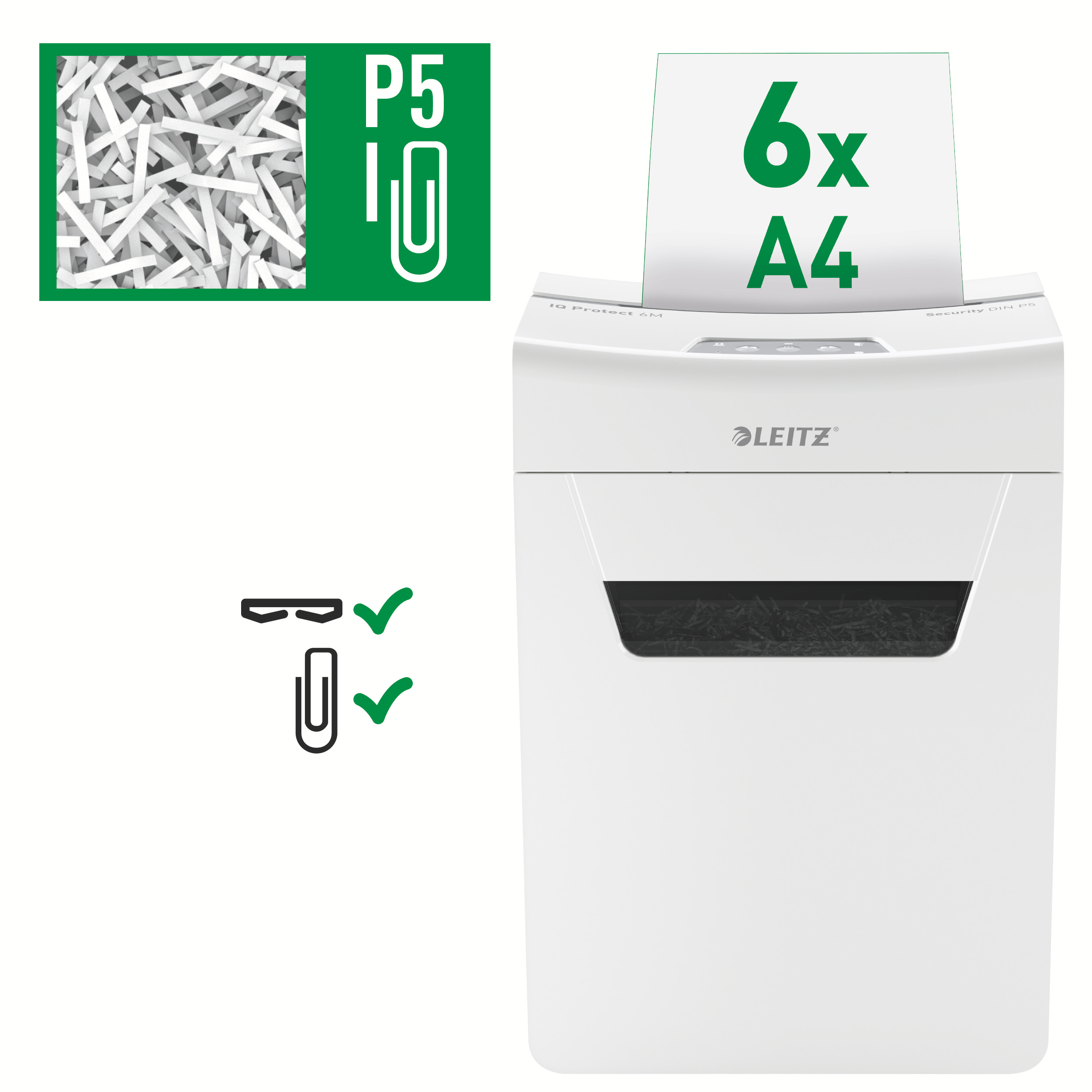 Distrugator Doc Iq Protect 6M Micro-cut 6 Coli P5 Leitz