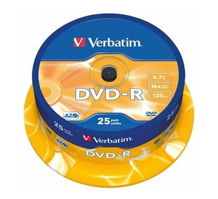 Dvd-r 25/Set Verbatim 4.7 GB 16X 43522