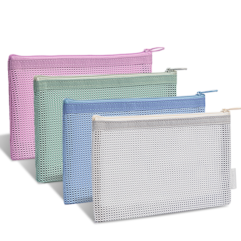 Etui mesh textil color pt accesorii deli