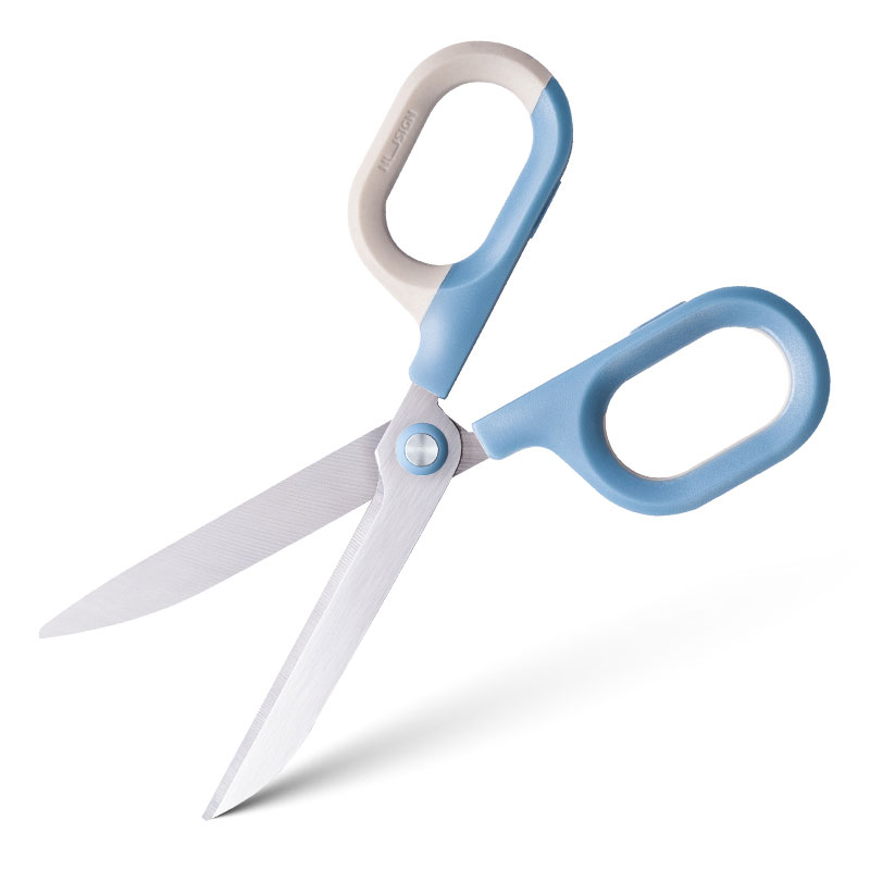 Ambalare și etichetareArticole pentru tăiere - Foarfeca birou 14,5cm bicolora bleu-crem nusign deli