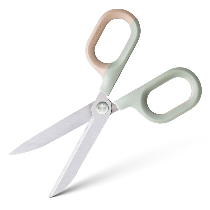 Ambalare și etichetareArticole pentru tăiere - Foarfeca birou 14,5cm bicolora vernil-crem nusign deli