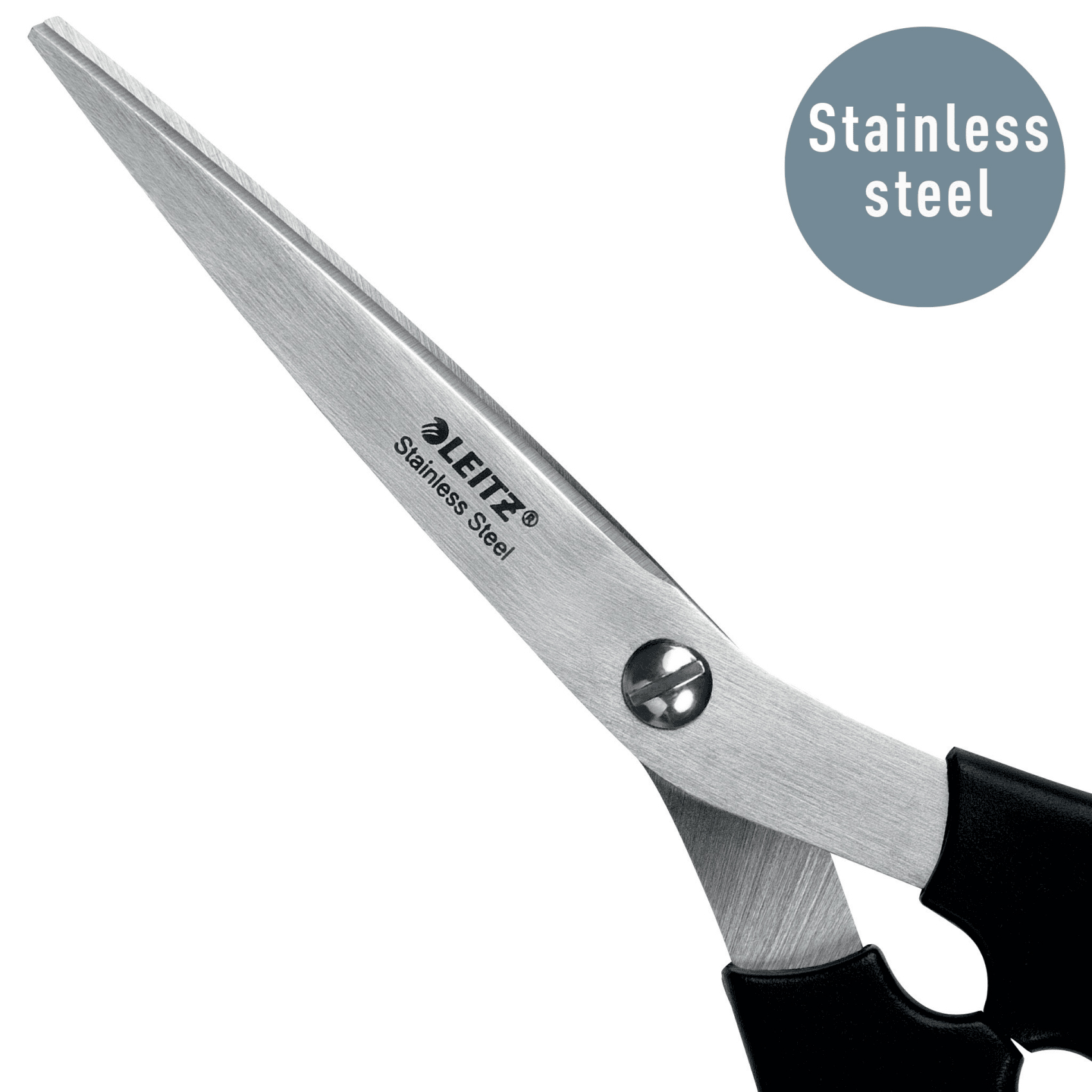 Foarfeca birou 16.5cm neagra otel inoxidabil leitz [2]