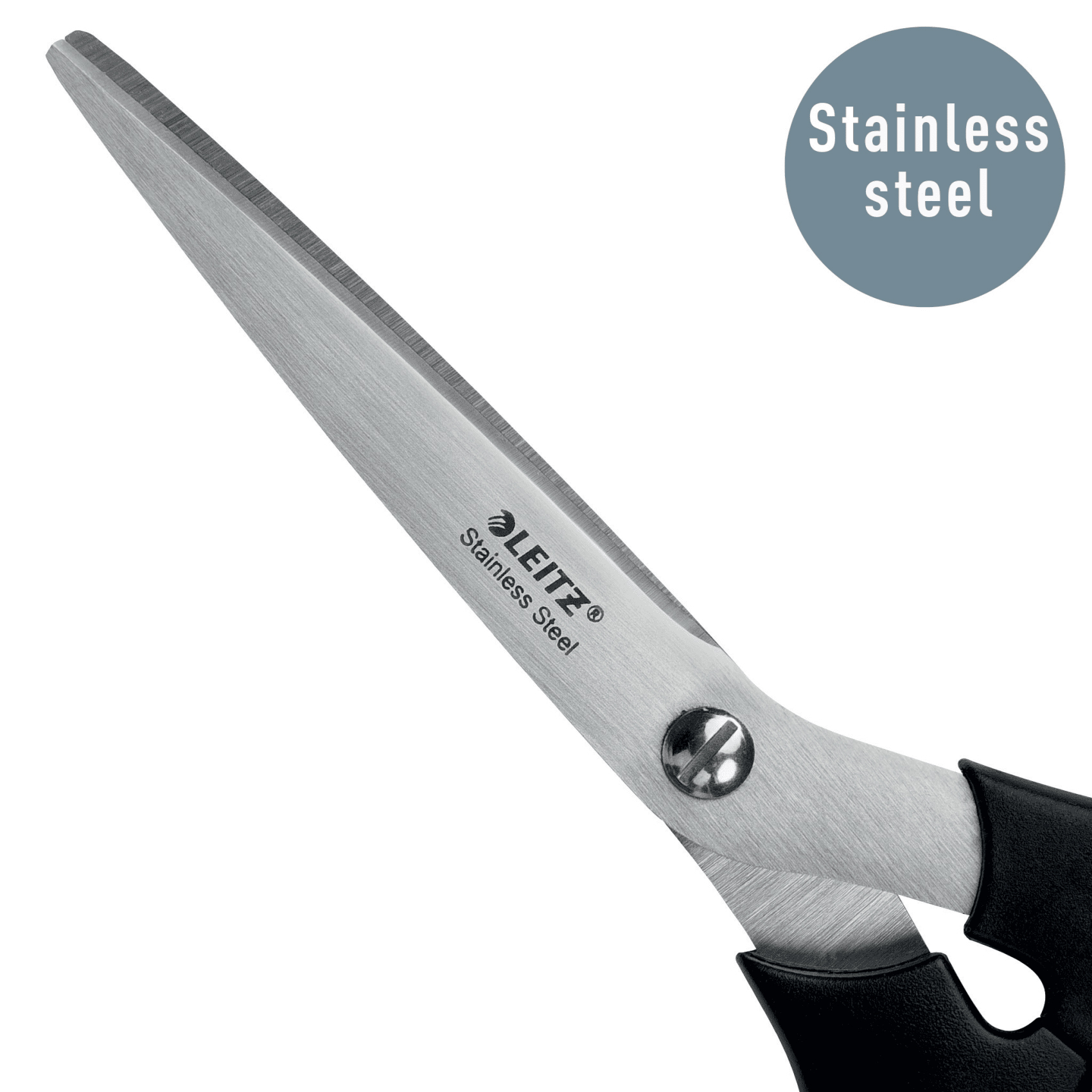 Foarfeca birou 18.5cm neagra otel inoxidabil leitz [2]