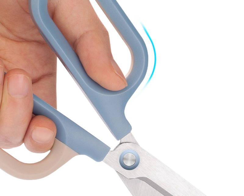 Foarfeca birou 18cm bicolora bleu-crem nusign deli [1]