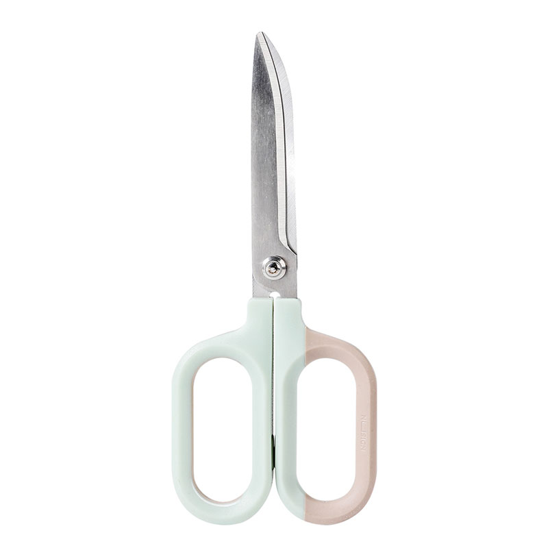Ambalare și etichetareArticole pentru tăiere - Foarfeca birou 18cm bicolora vernil-crem nusign deli