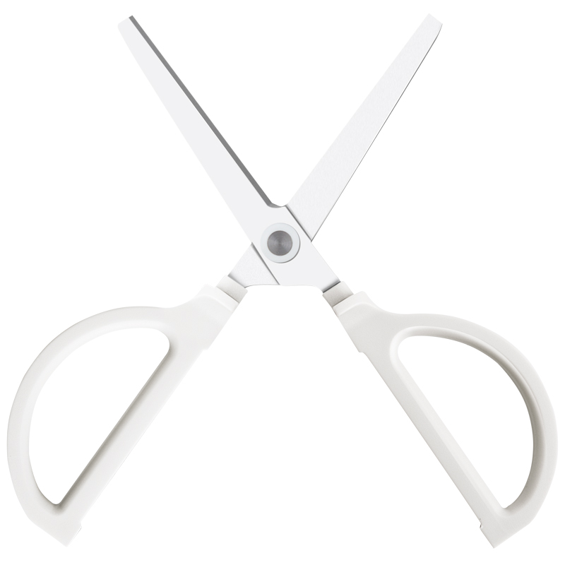 Foarfeca birou cu suport 18cm alba nusign deli [2]