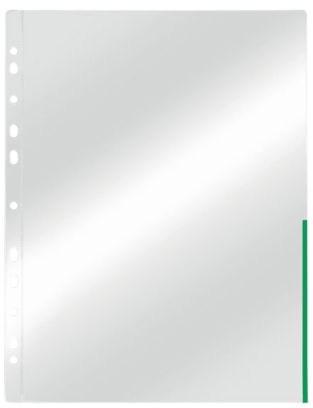 Folie Protectie A4 Margine Verde 100/Set 105 Microni Esselte