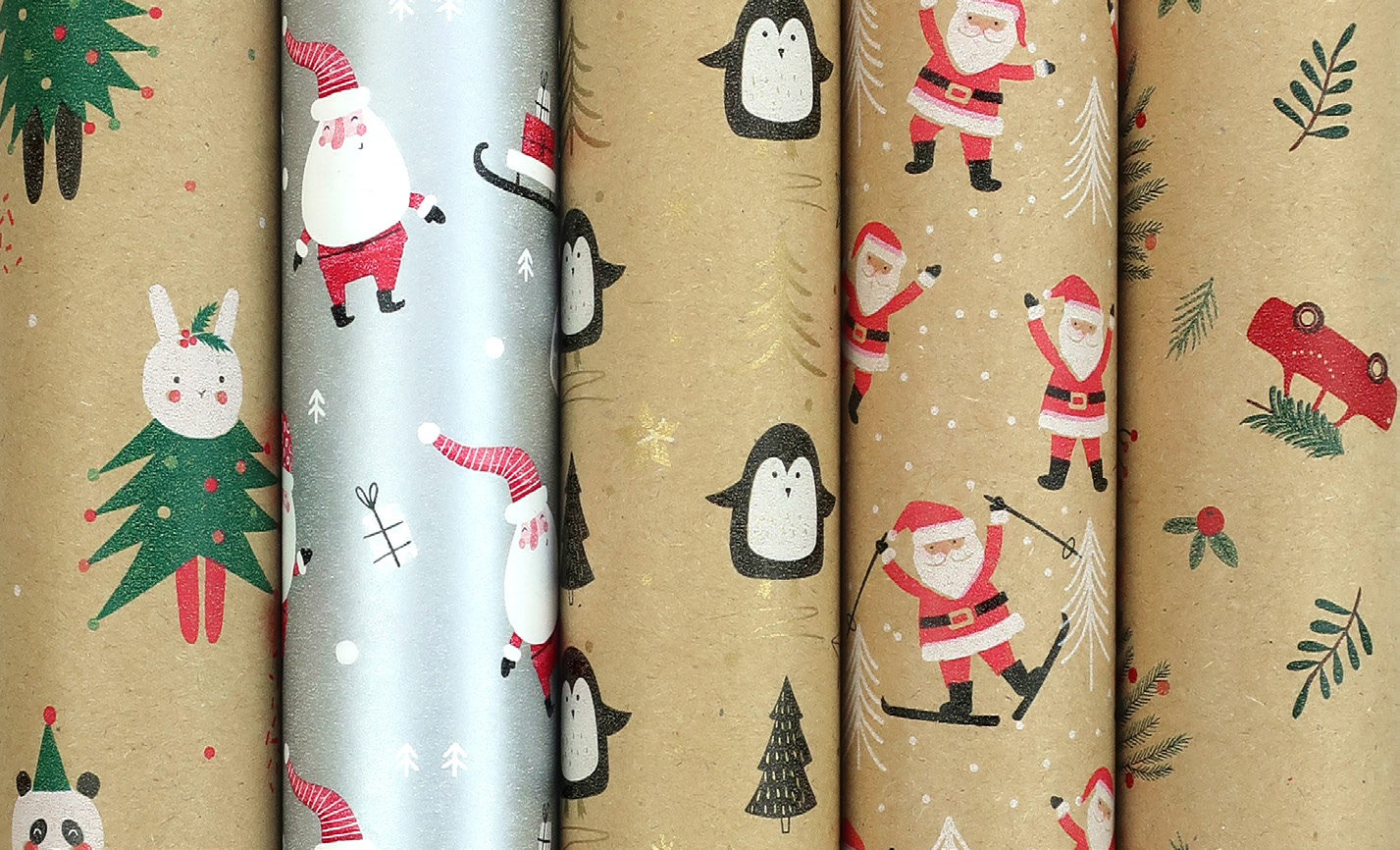 Hartie Ambalaj Rola 70CM X 2M Santas Wonderland Rotolux
