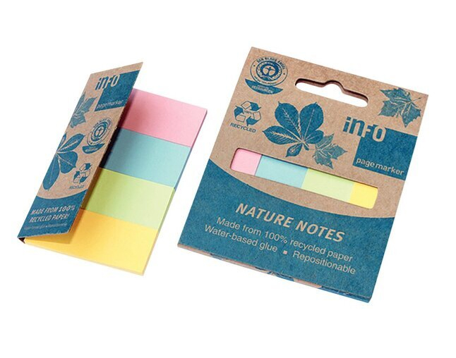 Global Notes Index Adeziv Hartie Reciclata 4*20*50MM 4*40 File 4 Culori Info Notes