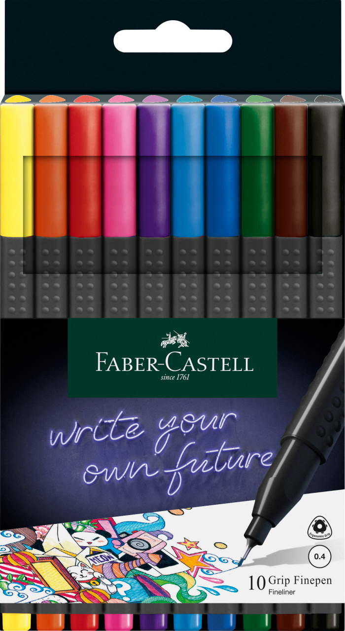 Liner 0.4MM Set 10 Grip Faber-castell