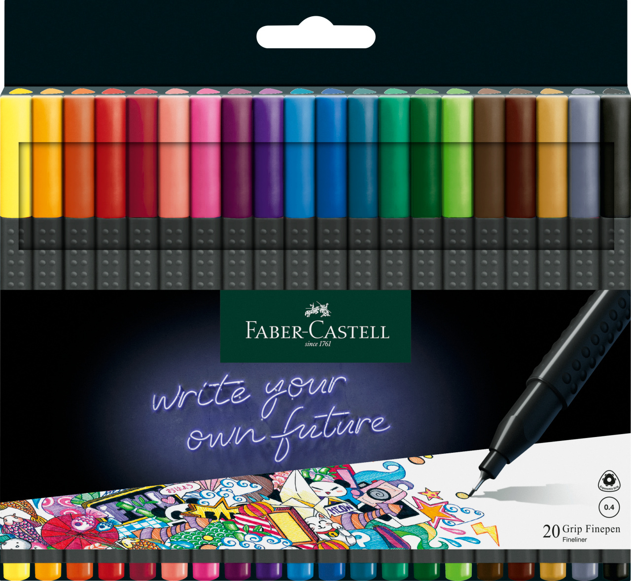 Liner 0.4MM Set 20 Grip Faber-castell
