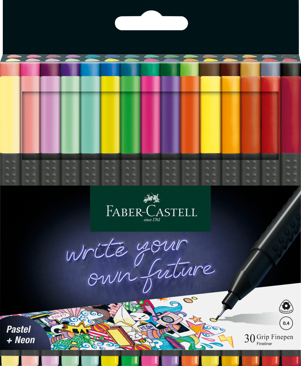Liner 0.4MM Set 30 Grip Faber-castell