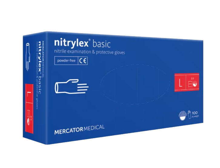 Manusi Nitril Fara Pudra Albastre 100/Set L