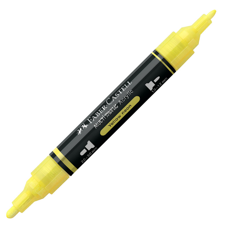 Marker Acrilic Multimark Cul. 256 Galben Neon Faber-castell