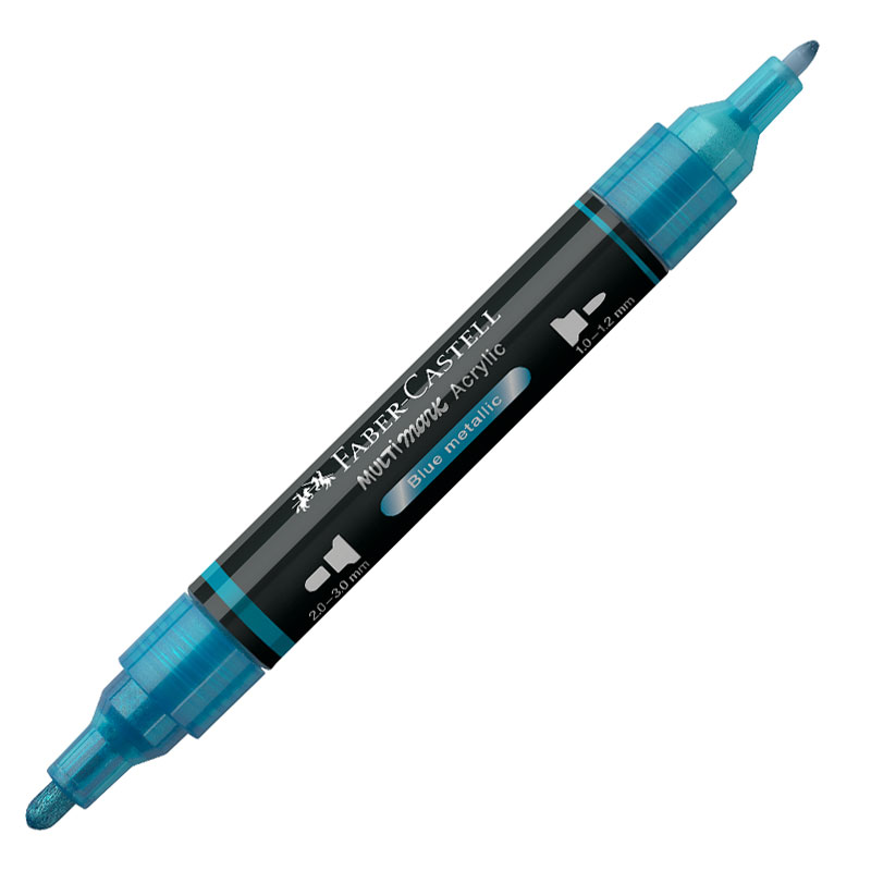 Marker Acrilic Multimark Cul. 292 Albastru Metalizat Faber-castell