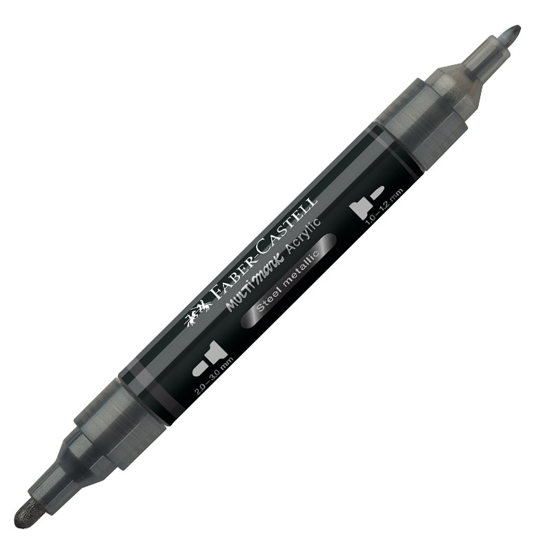 Marker Acrilic Multimark Cul. 297 Otel Metalizat Faber-castell