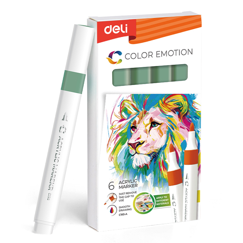 Marker Acrilic Verde Pal Color Emotion Deli