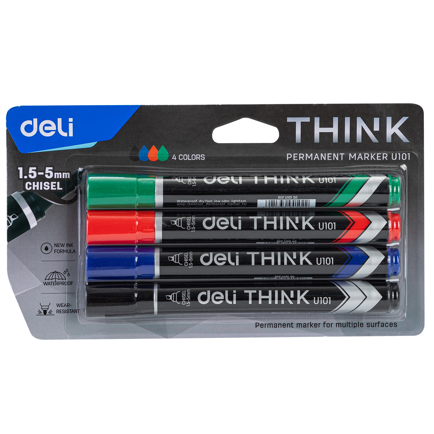 Marker Permanent 4/Set Varf Tesit Deli
