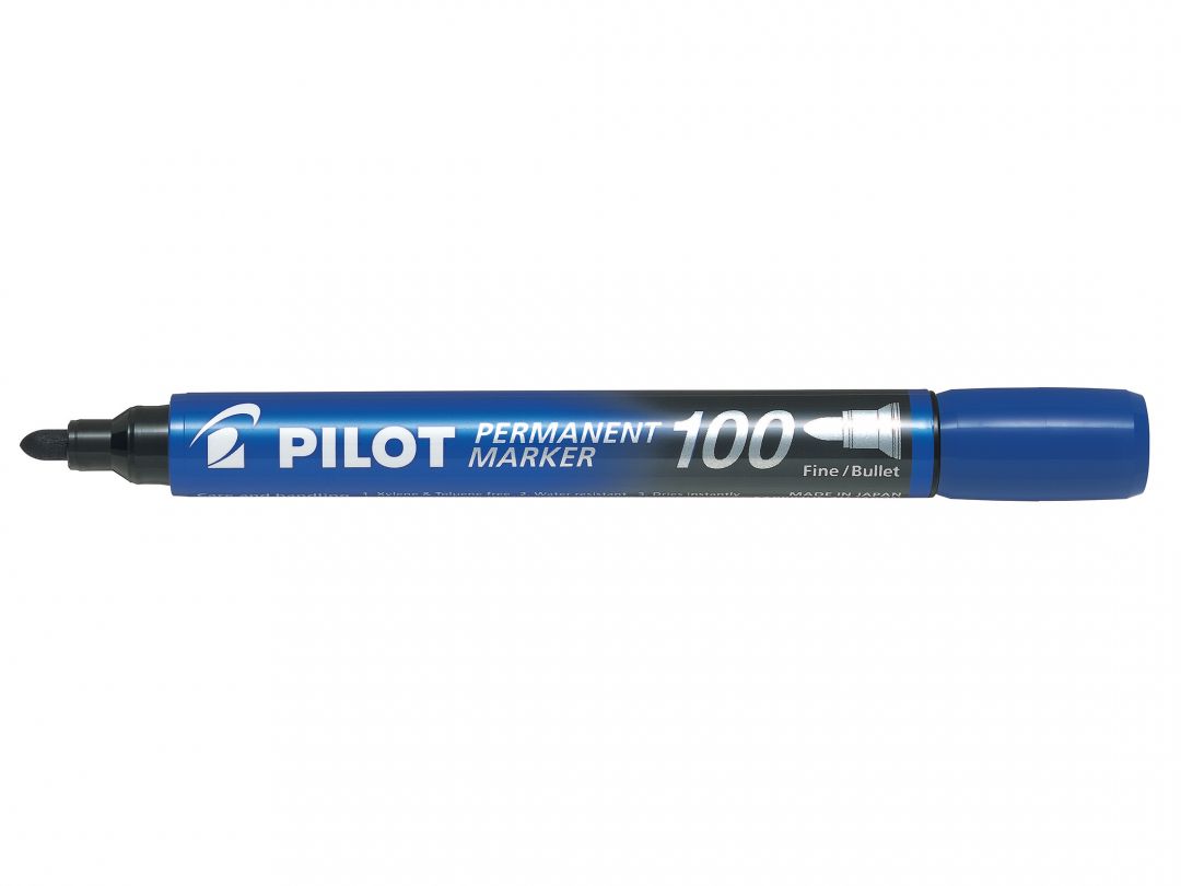 Marker Permanent Albastru Varf Rotund 3MM 100 Pilot