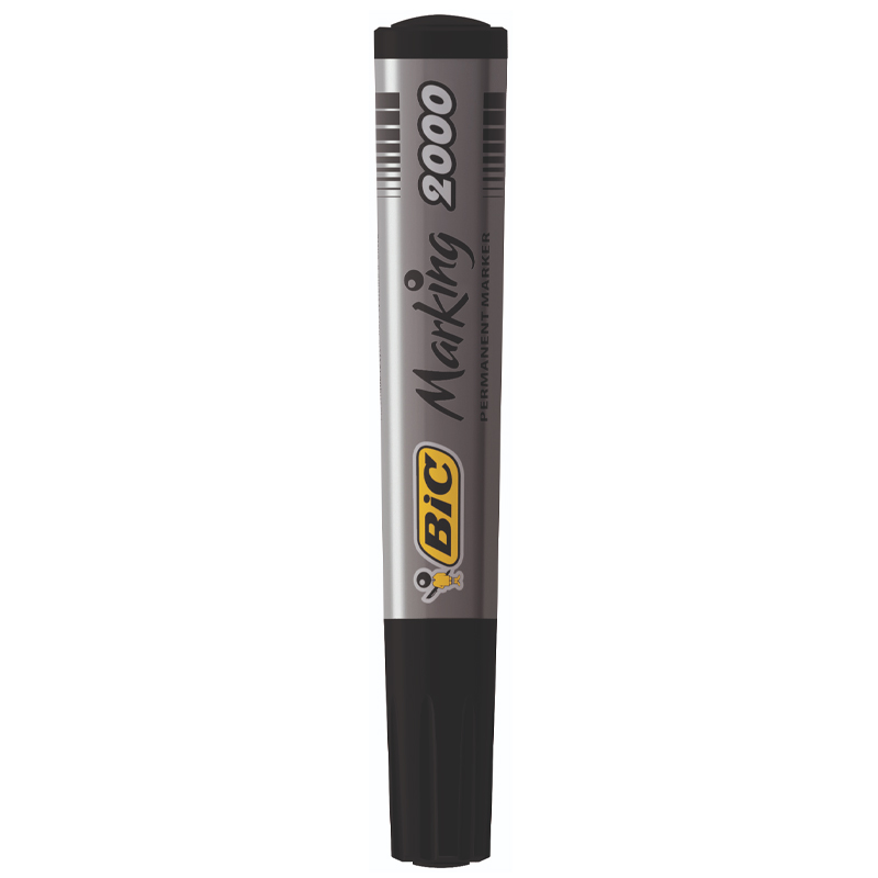 Marker Permanent Negru Varf Rotund 2000 Bic