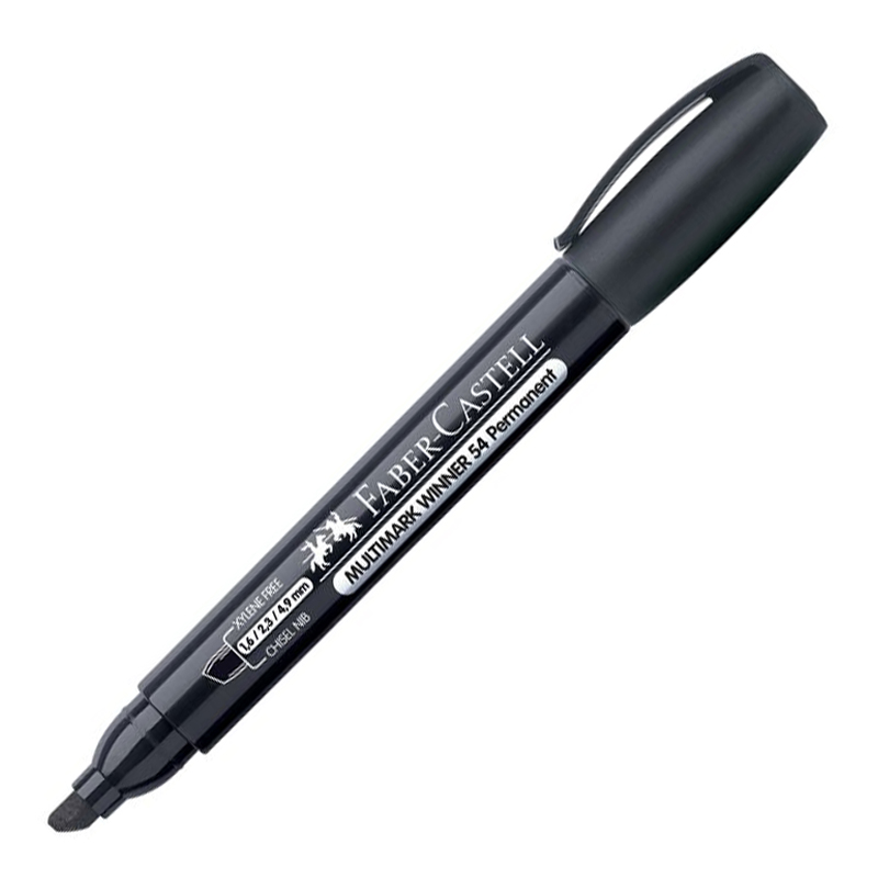 Faber-Castell Marker Permanent Negru Varf Tesit Multimark Winner 54 2024 Fc