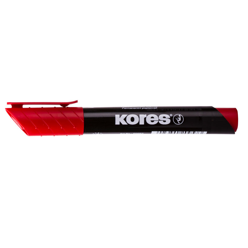 Marker Permanent Rosu Varf Rotund 3MM Kores