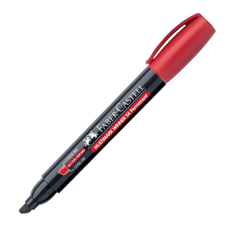 Faber-Castell Marker Permanent Rosu Varf Tesit Multimark Winner 54 2024 Faber Castell