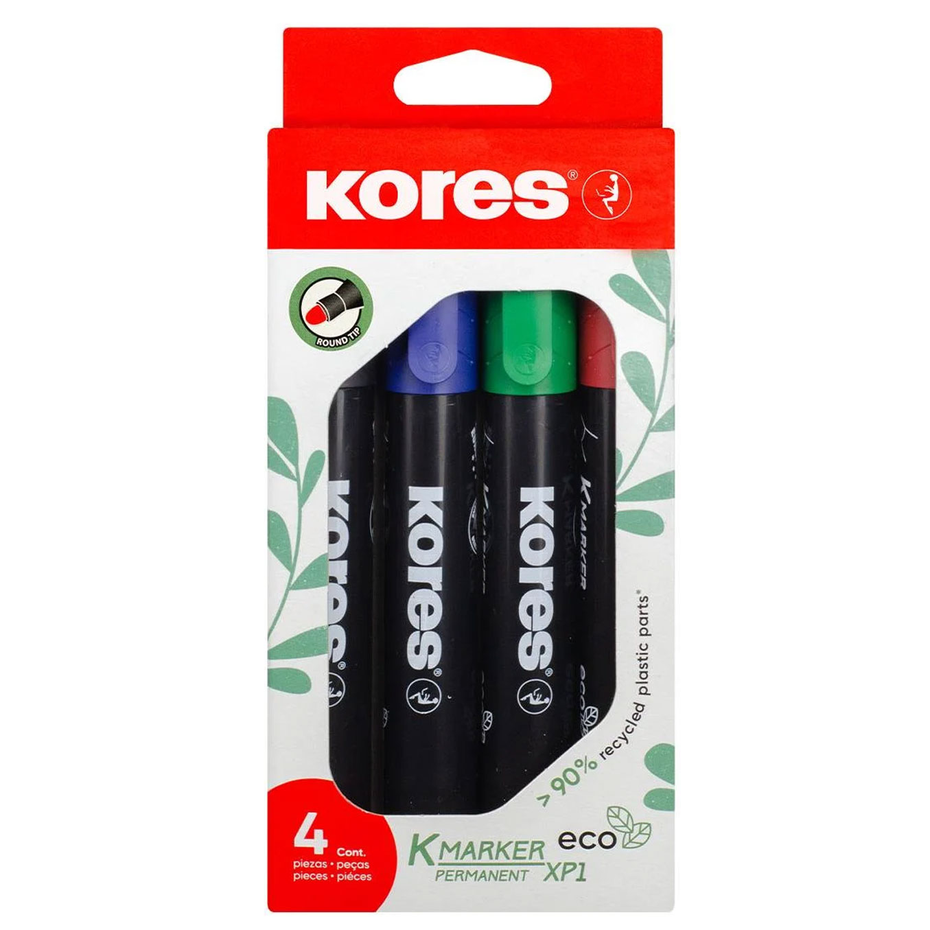 Marker Permanent Set 4 3MM Eco Kores