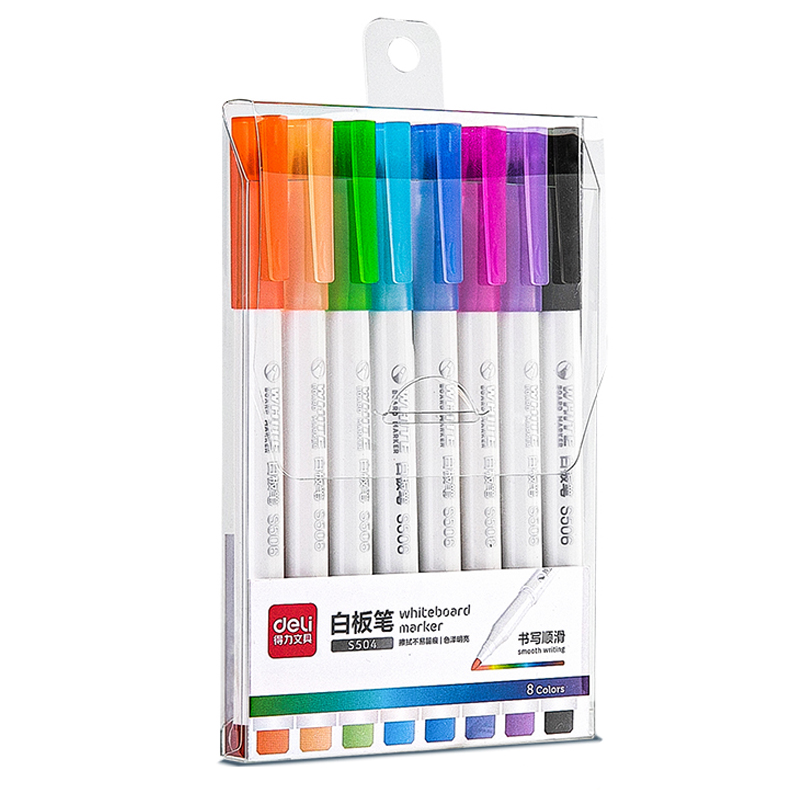 Marker Whiteboard Slim Set 8 Bucati Deli