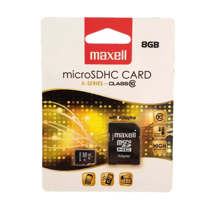Memorie Micro Sdhc 8 GB CLS10 Cu Adaptor Maxell
