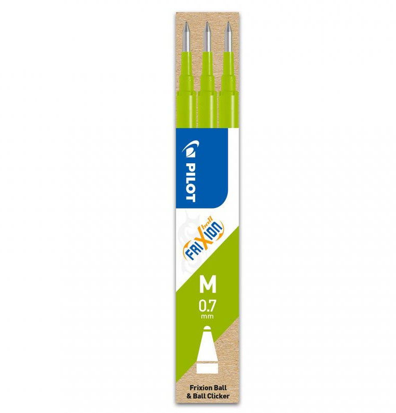 Mina Roller 0.7MM Verde Deschis 3/Set Frixion Pilot