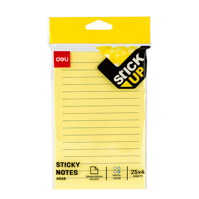 Notes Adeziv 101*152 Mm 4*25 File R-v-g-a Liniat Deli