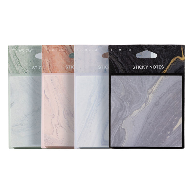 Notes Adeziv 74*74MM 60F 80G Marmorat Nusign Deli