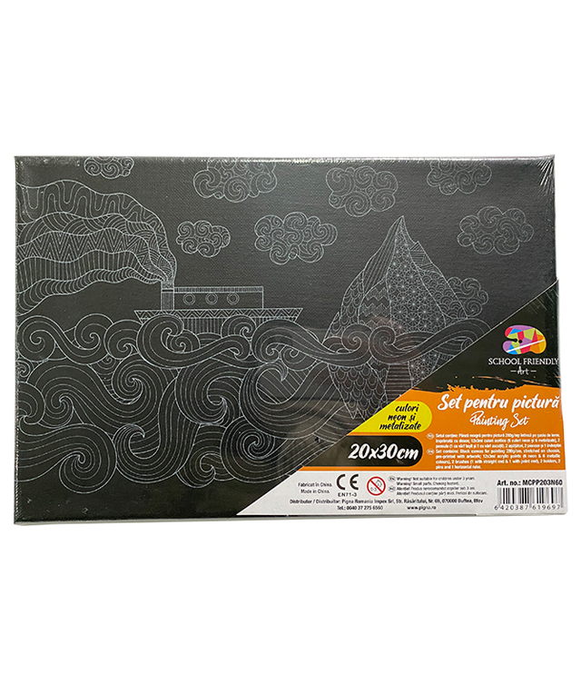 Panza Predesenata Pe Sasiu Neagra 20 X 30 Cm Mare Sf Art Pigna