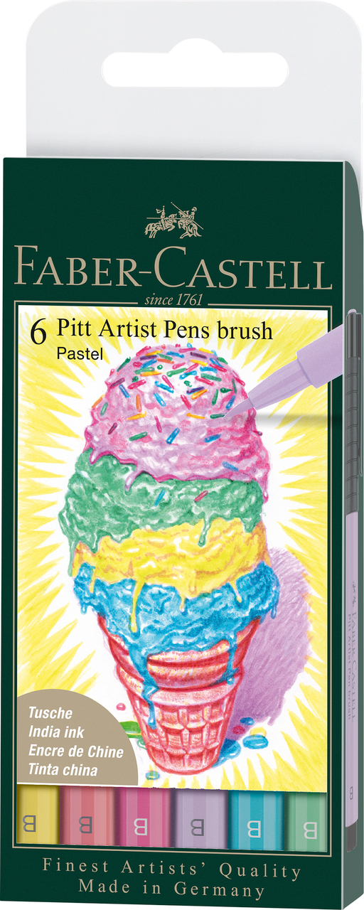 Pitt Artist Pen Set 6 Buc Pastel Faber-castell