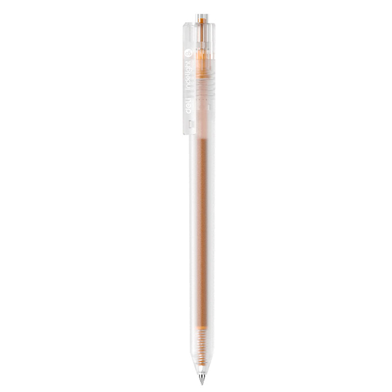 Pix Cu Gel Cu Mecanism 0.5MM Portocaliu Deli