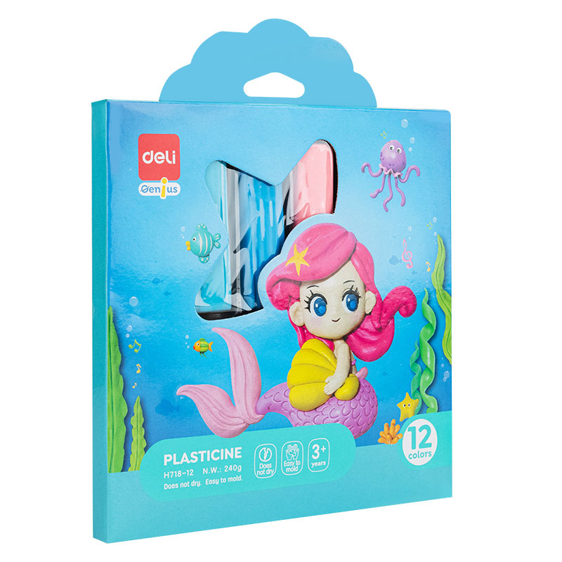 Plastilina 12 Culori 240G Cutie Carton Deli