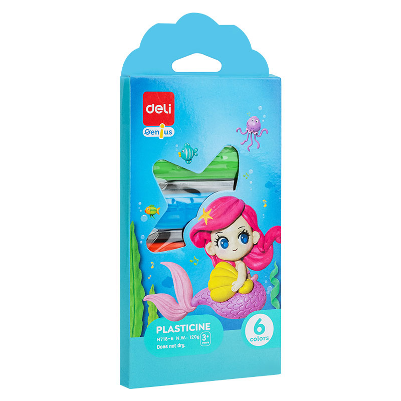 Plastilina 6 Culori 120G Cutie Carton Deli