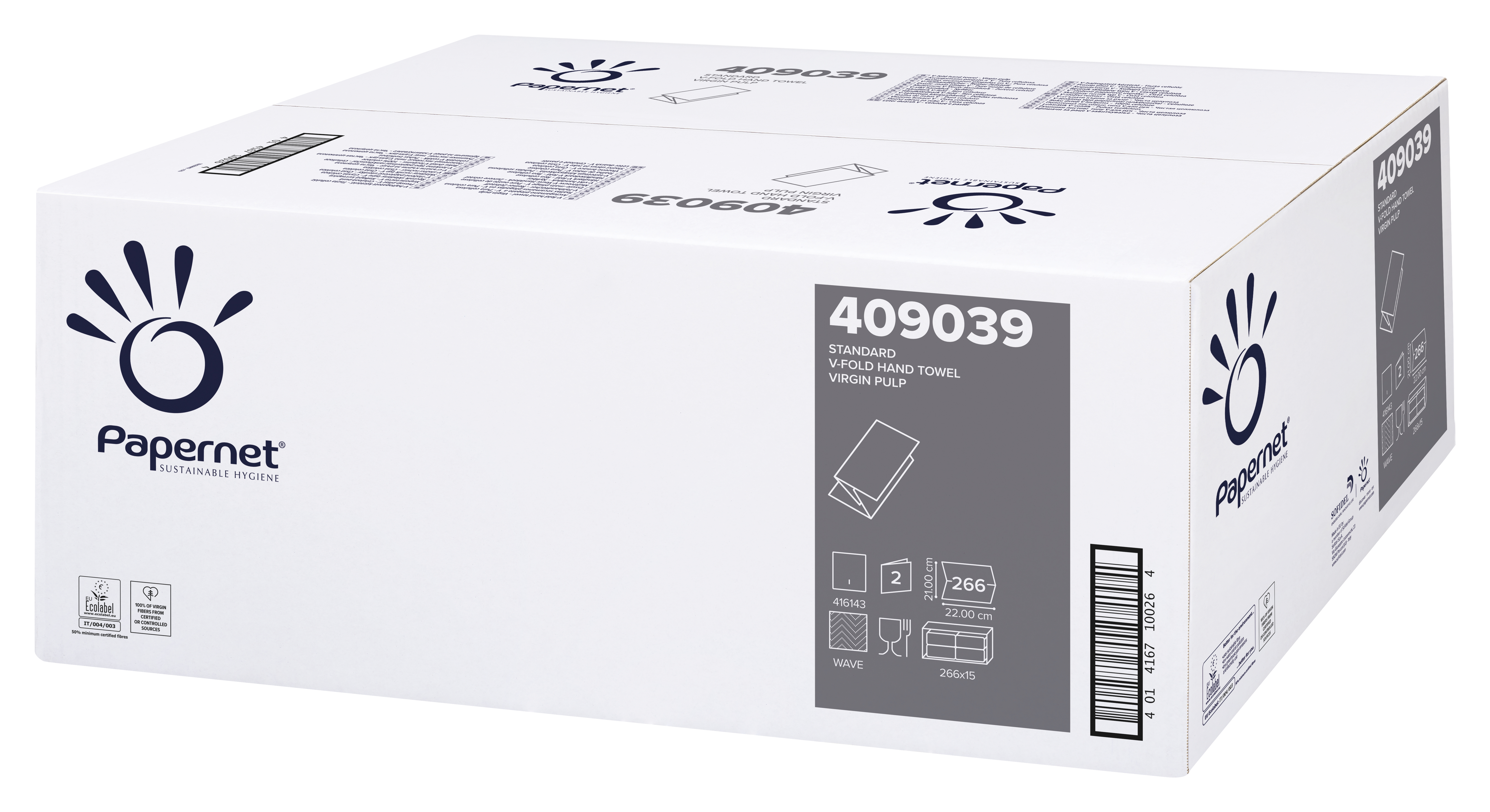 Prosoape Hartie Albe In V 2STR 266/Set Papernet