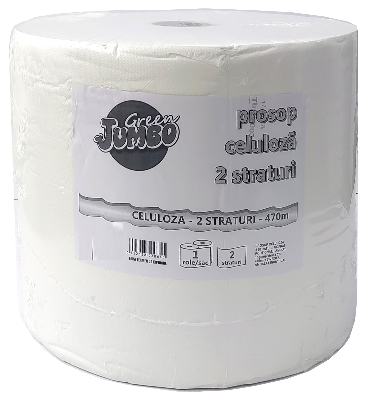 Prosop Hartie Alb Rola 2STR 470M Green Jumbo